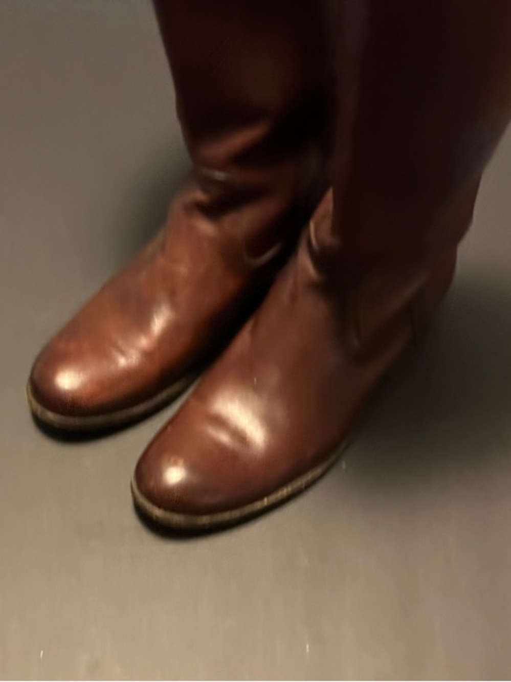 Frye Women's Tall Leather Heeled Boots in Brown Size 10